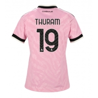 Camiseta Juventus Khephren Thuram #19 Segunda Equipación Replica 2026-27 para mujer mangas cortas